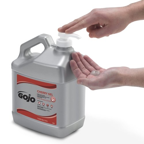GOJO Cherry Gel Pumice Hand Cleaner Cherry Fragrance, 1 Gallon Hand Cleaner with Pumice in Pump Bottle (Pack of 1) - 2358-02