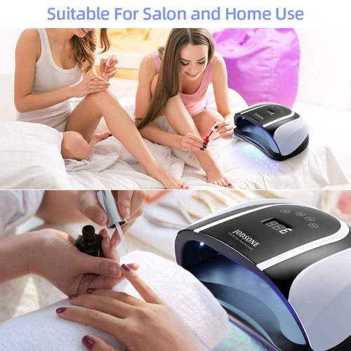 JODSONE 120W U V LED Nail Lamp for Two Hand, Led Light for Gel with 54 Pcs Light Bead, Quick Curing Gel Polish, Nail Dryer Suitable Salon and Home Use, Black
