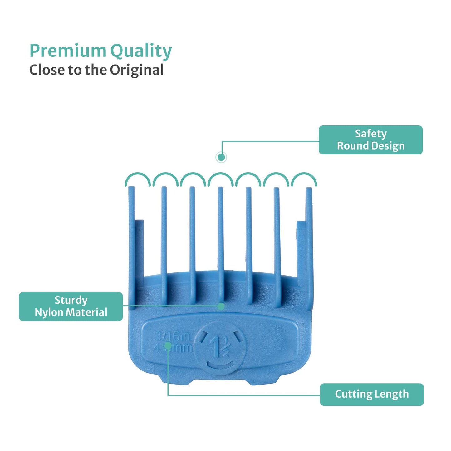 3 Professional Hair Clipper Magetic Guards Cutting Guides Fits for Most Wahl Clippers, Color Coded Clipper Combs Replacement - Guard Number: #1/2, 1 and #1 1/2 (Length: 1/16, 1/8 and 3/16 inch)