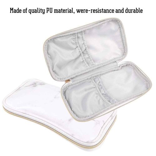 Travel Cosmetic Case,Zipper Makeup Brushes Bag,Marble Makeup Bag Storage Cosmetic Bag,Professional Multi functional Cosmetic Bag Handbag for Travel Home