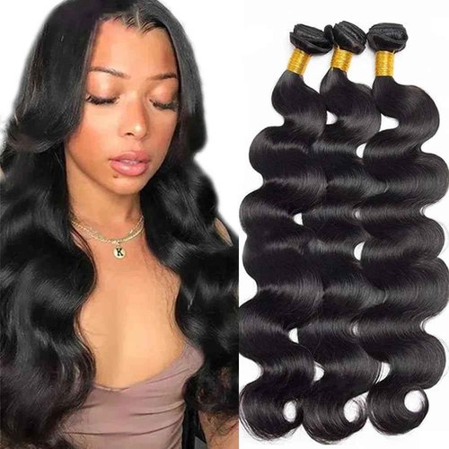 Body Wave Bundles Human Hair Brazilian Virgin Remy Hair Extensions 16 18 20 Inch Human Hair Bundles Unprocessed Hair Weave Wet And Wavy Bundle