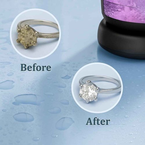 50kHz Ultrasonic Retainer Cleaner Machine for Travel & Home, Portable Denture Cleaner with Removable Base, 4 Modes Timer, Dental Cleaning Pod for Aligners, Braces, Mouth Guard, Jewelry, Toothbrush