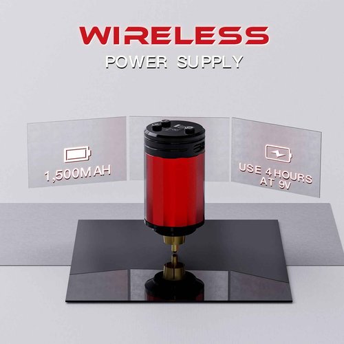 AIDEN Wireless Tattoo Machine Kit Tattoo Practice Pen with 1500mAh Tattoo Battery 20PCS Finger Ledge Tattoo Needles Rechargeable Cordless Complete Tattoo Kit LED Digital Display for Tattooist