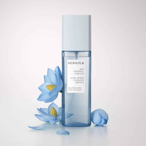 KERASILK Volumizing Spray | Enhances Volume & Body |Provides Weightless Conditioning & Detangling |With Heat Protection | For Limp, Flat Hair | 125ml