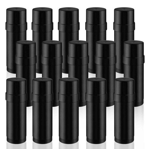 15 Pcs 60ml/2oz Plastic Deodorant Containers Empty Filling Stick Tube Deodorant Bottles for DIY Cosmetic Lotion Bar Sunscreen Lip Balm Crayon - Black