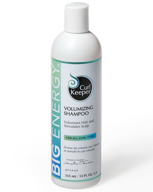 Curl Keeper Big Energy Volumizing Shampoo - Volumizes Hair & Stimulates Scalp for All Curl Types - Packed with Rich Minerals to Strengthen, Restore, & Invigorate - Sulfate Free, Water-Based Formula