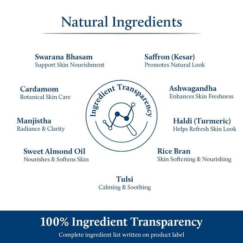 Blue Nectar Body Oil with Swaran Bhasam for Glowing Skin | Ayurvedic Body Oil for Dry Skin | Nourishing Oil with Gold & Shimmer (16 Herbs, 3.38 Fl Oz)