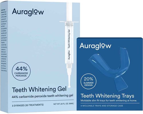 Auraglow 44% Gel and Teeth Whitening Trays