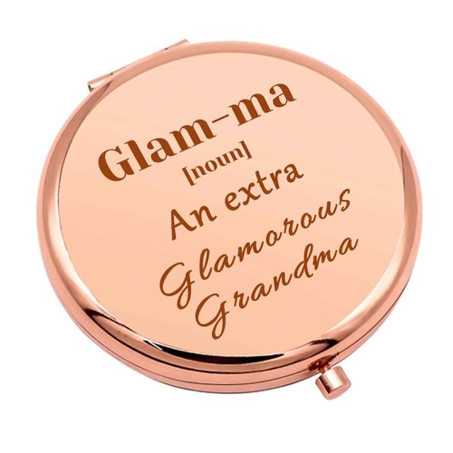 Grandmother Birthday Gifts Compact Makeup Mirror for Glamma for Grandma Grandma Gifts from Grandchildren Folding Makeup Mirror for Nana Christmas Thanksgiving Gift