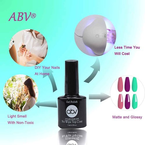 ABV Gel Nail Polish Kit with UV Light 48W LED Nail Lamp 12 Colors Gel Nail Polish Kit, Soak Off Base and Top Coat, Nail Tools, Nail Art Starter Kit Salon DIY Home Gift for Women