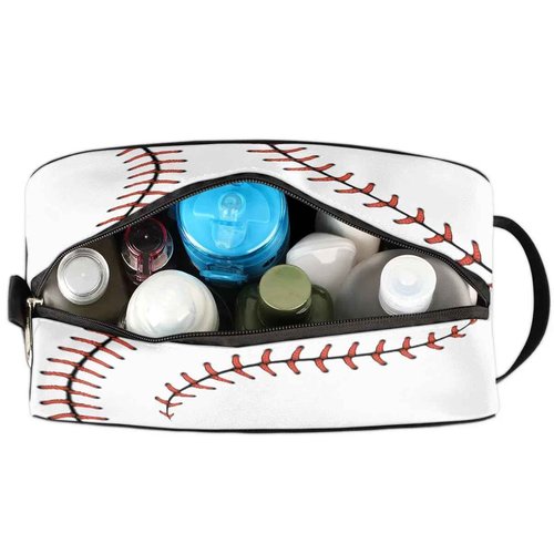 ADTASU Baseball Toiletry Bag for Kids Boys Toiletry Pouch Waterproof Small Dopp Kit for Kids Hanging Wash Bag Cosmetic Bag Toiletry Bag for Travel Essential