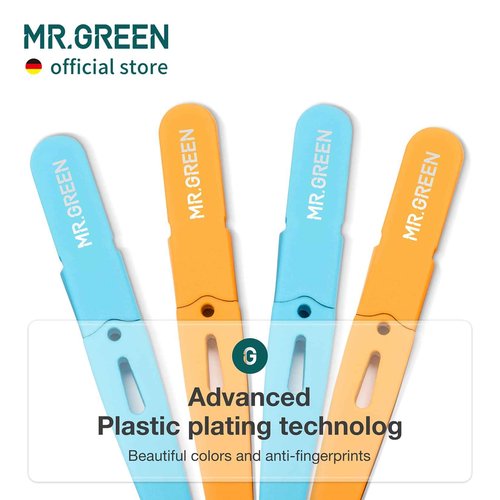 MR.GREEN Eyebrows Tweezers Colorful Beauty Fine Hairs Puller Makeup Tools Stainless Steel Slanted Eye Brow Clips Removal (Orange)