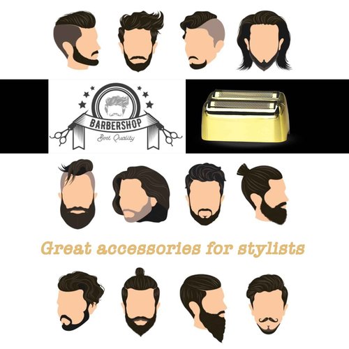 OXSITO 2Pack Golden Pro Replacement Foil and Cutters for Babylis FXFS02 Series MetalFX Double Foil Shavers