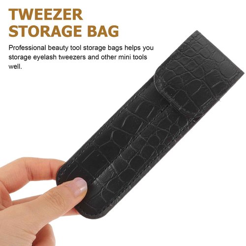 Angoily Magnetic Tool Tweezer Holder Lash Tweezer Lashes Para Uñas Nail Art Tools Lash Makeup Organizer Bag Case Empty Nest Clip Plush Make up