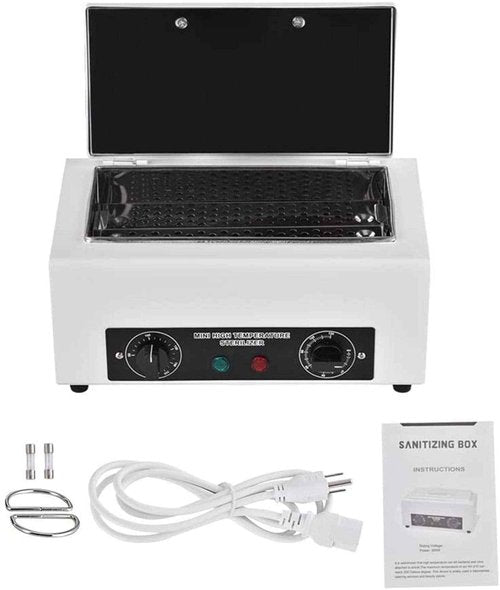 300W Heat Sterilizer NV-210 w/Timer Disinfection Box Manicure Pedicure SPA Salon Equipment for Sundry Beauty Hair Nail Metal Tools