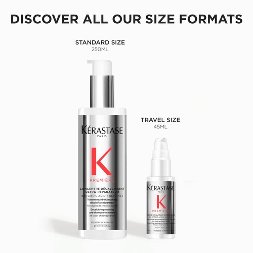 Kerastase Premiere Repair Pre-Shampoo Treatment - Dual-Action for Stronger Hair, Repairs Damage & Calcium Build-Up, 93% Less Breakage, With Citric Acid, 1.5 Fl Oz, Travel Size