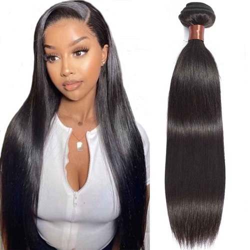 BLACKMOON HAIR Brazilian Straight Hair 1 Bundles Virgin Human Hair Bundles Straight 24 Inch 100% Unprocessed Hair Single Bundles Straight Weave Hair Bundles for Black Woman …