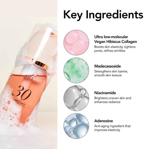 MENOKIN 30 Seconds Quick Bubble Mask [LIFT] - [Collagen] & Niacinamide in Micro-bubbles for Anti Aging, Boost Elasticity, Fine Lines, Korean Glass Skin Care Essential, 70 Uses, 3.21 fl.oz