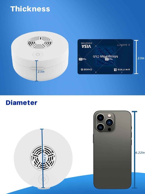 Voraiya UV Retainer Case Braces Box with Fan and Mirror – Compact Dental Case for Aligners, Mouth Guards, Night Guards, and Teeth Braces – White