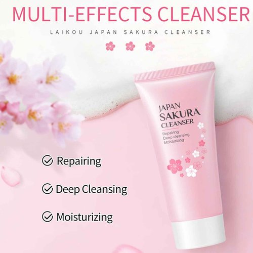 MrCuvaryas Sakura Skincare Set For Teen Girls & Women, 32PCS Face Care Kit With Cherry Blossom Essence, Serum, Cleanser, Lip Mask, Mud Mask & More
