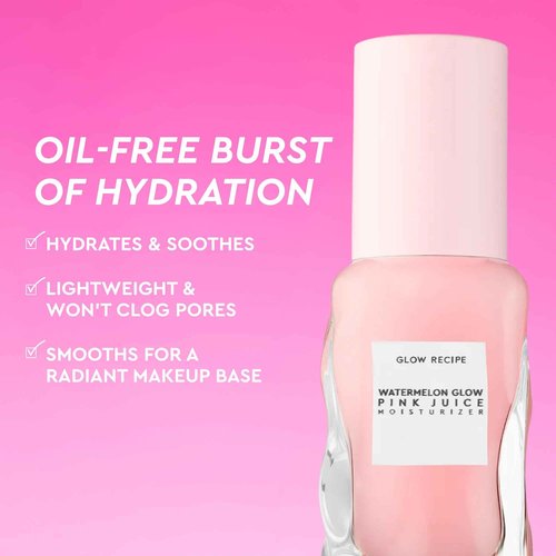 Glow Recipe Pink Juice Water Gel Face Moisturizer for Women, Men & Teens, Travel Size - Hydrating Hyaluronic Acid, Radiance Boosting, Oil-Free, Long-Lasting Korean Skin Care for Oily Skin (25ml)