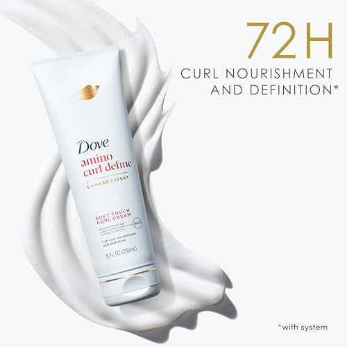 Dove Curl Cream Amino Curl for Curly, Coily Hair with Bio-Protein Care Technology + Amino Complex 8 Fl Oz