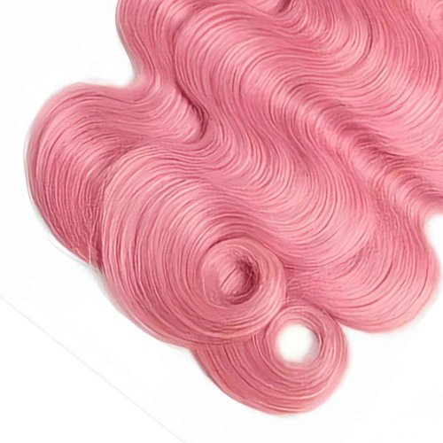 Pink Body Wave Bundles Human Hair Light Pink Bundles 28 28 28 Inch Niegmeag Unprocessed Peruvian Virgin Remy Hair Extensions