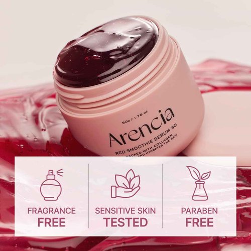 Arencia Pore Perfection & Firming Duo with Rosehip Rice Mochi Cleanser & Overnight Red Smoothie Serum 30