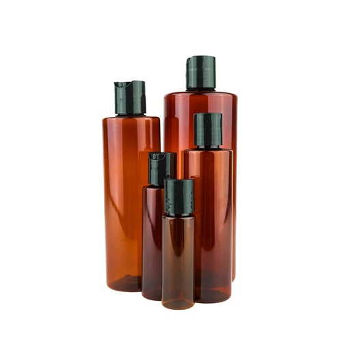 Nature Packaged Plastic Amber Bottles (Pack of 12) - 16oz Amber Plastic Bottle with Screw Caps; Used as Reusable Shampoo, Lotion, Travel, Body Wash Container