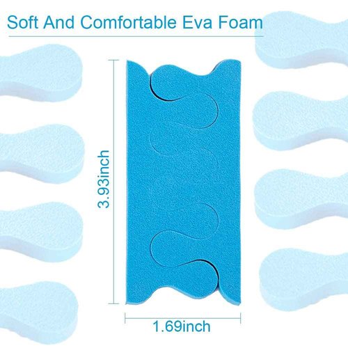NOVAL Pedicure Supplies 200 PCS (100 Pairs) Per Pack Toe Separator and 40 PCS Disposable Pedicure Pumice Stone Callus Removal for Nail Salon