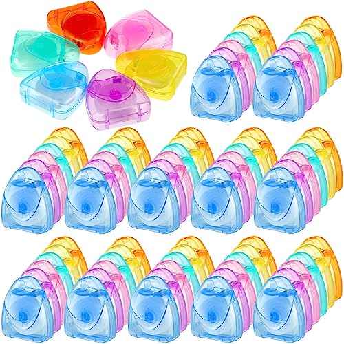 Patelai 100 Boxes Dental Floss Bulk Each 54 Yards/50 M Mint Waxed Mini Travel Size Tooth Floss Picks Pack Individually Wrapped for Adults Homeless Teeth and Gum Protection