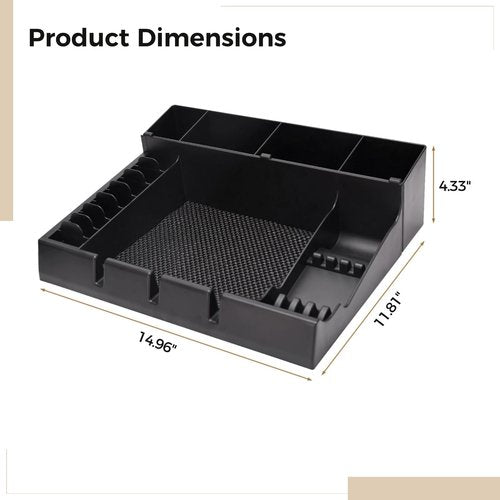 Stylist Tool Box Organizer, Hair Accessory Organizer, Salon Hair Clipper, Professional Hair Clipper Workstation, Holds 3 Trimmers, Multi-Compartment Design, with Scissor Slot (Black)