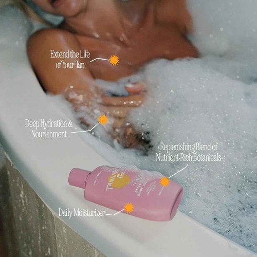 Tanning Club - After Tan Lotion - Hydrating Tan Extender with Hyaluronic Acid, Aloe, and Shea Butter - Nourishing Body Moisturizer for Sun-Kissed Skin - 150 mL
