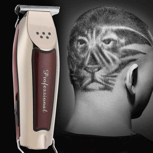 JoyGlow Cordless T-Blade Trimmer - 5 Star Compact Precision Trimmer for Lining & Close Trimming, Professional Hair Cutting Kit for Barbers and Stylists (Silver)