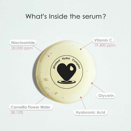 glowiest Dream Glow Vitamin C Serum | Even Skin Tone Serum l Glowing Skin - Niacinamide (20,000 ppm), Hyaluronic Acid, Camellia Flower Extract, Centella Extract | Korean Skin Care - 1.01 fl.oz (30 ml)