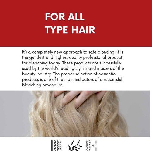 Morfose Professional Bleaching Powder 450 g / 15.8 oz Red Bleaching Powder Hairdressing Supplies Hair Brightener Salon Hairdresser Bleaching