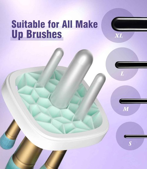 MSDQQTIY Electric Makeup Brush Cleaner - 9000 RPM Makeup Brush Cleaning Machine (Blue)