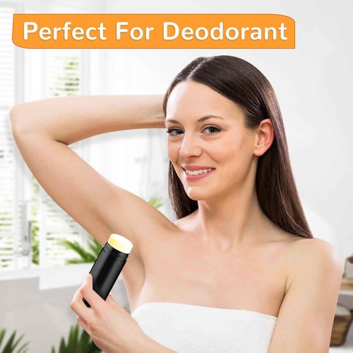 15 Pcs 60ml/2oz Plastic Deodorant Containers Empty Filling Stick Tube Deodorant Bottles for DIY Cosmetic Lotion Bar Sunscreen Lip Balm Crayon - Black