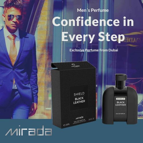 MIRADA Shield Black Leather, 3.4 Fl Oz (Pack of 1)
