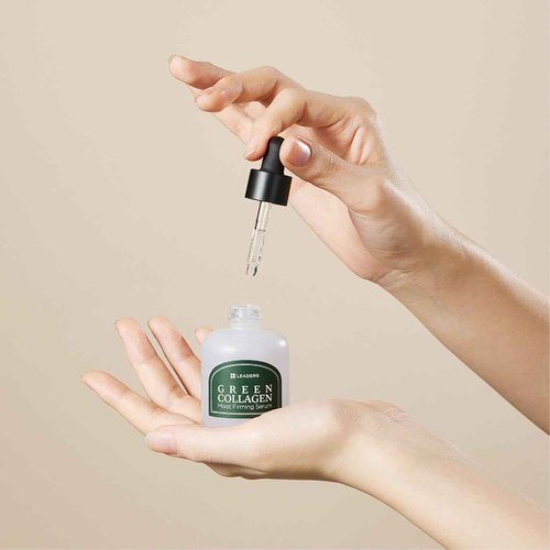 Leaders Green Collagen Moist Firming Serum – Vegan Plant-Powered Anti-Aging, Skin Firming, Hydration, Improves Elasticity, Repairs Skin Barrier, Phyto-Lacto Collagen, Suitable for Sensitive Skin 30ml