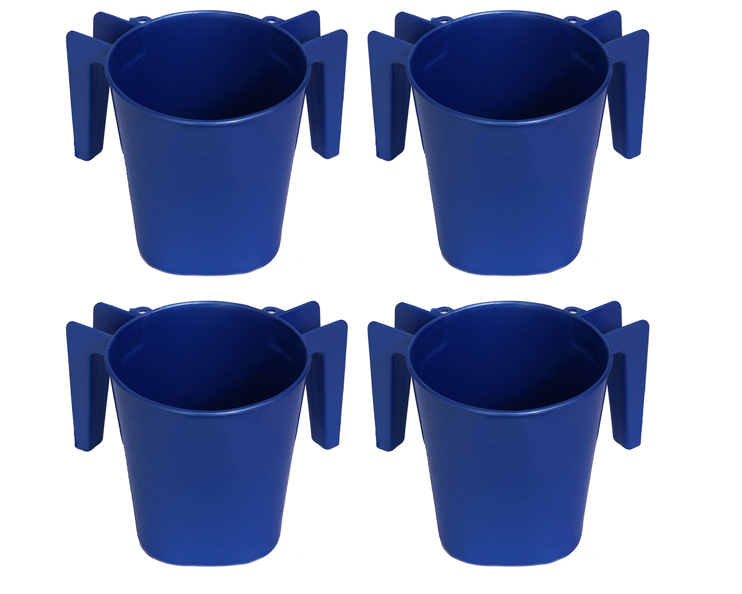 YBM Home Plastic Square Wash Cup for Kids, 4-Pack Small (Ba156 Blue)