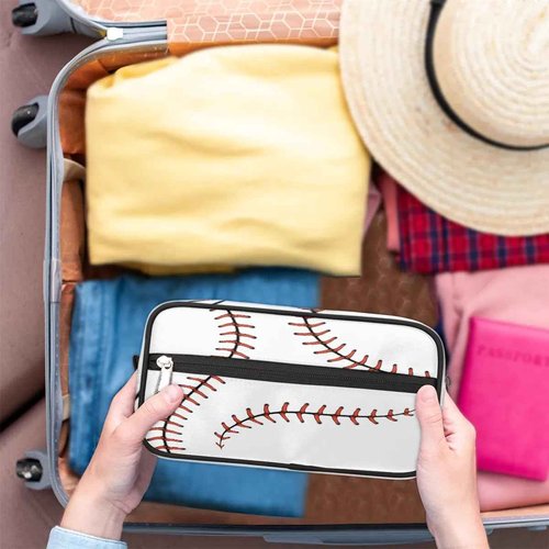 ADTASU Baseball Toiletry Bag for Kids Boys Toiletry Pouch Waterproof Small Dopp Kit for Kids Hanging Wash Bag Cosmetic Bag Toiletry Bag for Travel Essential