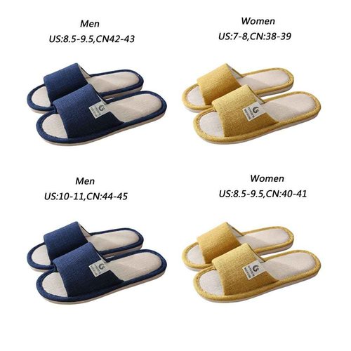 CYlovinho Womens Slipper Home Slippers,4 Pairs Spa Slippers Non Slip Disposable Slippers for Guest Washable Bedroom Slippers Hotel Slipper Travel Slippers
