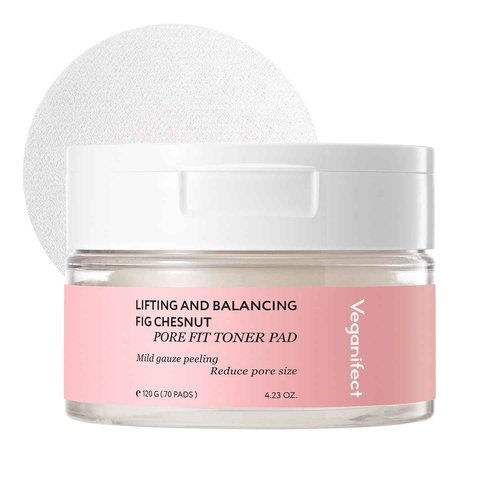 VEGANIFECT Pore Firming Care Duo, Collagen Overnight Wrapping Mask & Pore-Tightening Toner Pads, Improve Skin Elasticity and Tighten Pores for a Youthful Look