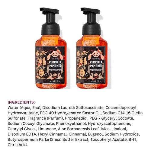 Bath & Body Works Purrfect Pumpkin Gentle Foaming Hand Soap 8.75 Ounce 2-Pack (Purrfect Pumpkin), 17.5 Ounce, 1.47 pounds