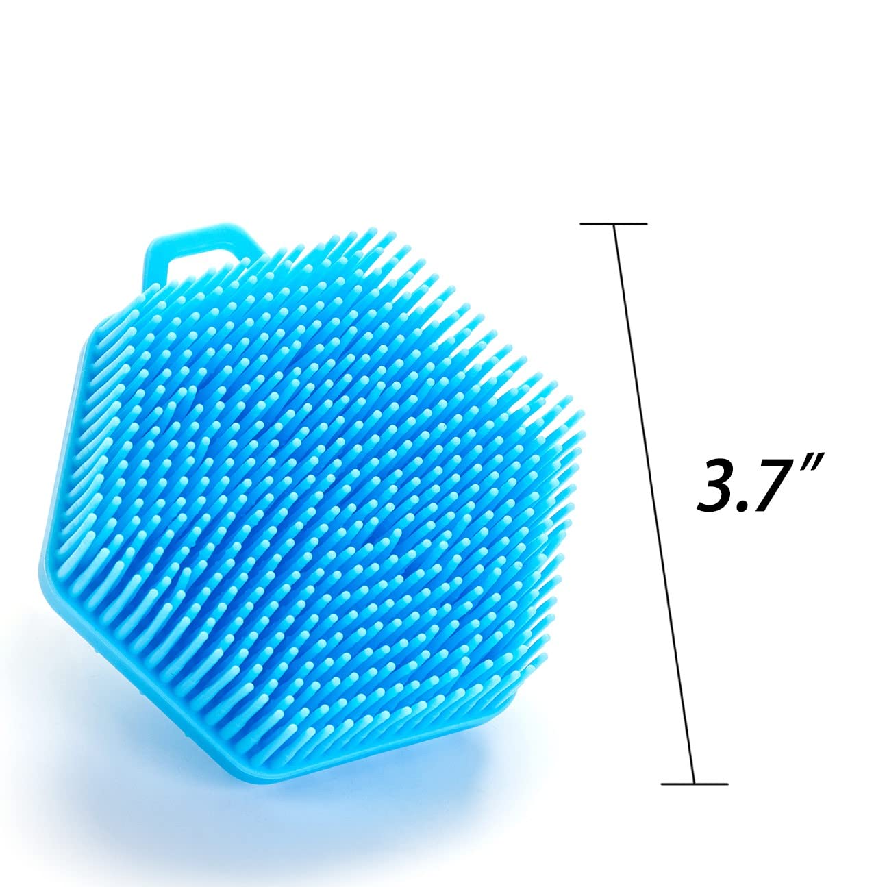 Premium Sensory Brush for Kids or Autism,Soft Silicone Body Scrubber,2 in 1 Sensory Room Occupational Therapy Sensory Brushes,Silicone Loofah,Pets Shower Brush Bath Brush Shampoo Brush（Hexagon-Blue）