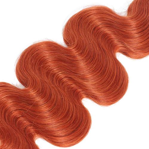 GLSMOSNW Color 350 Bundles Human Hair Ginger Orange Body Wave Bundles Unprocessed Virgin Hair Extensions Ginger Body Wave For Black Women
