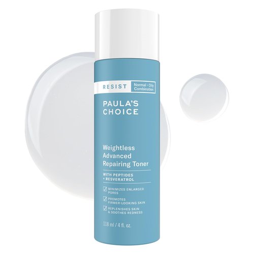 Paula's Choice Resist Weightless Advanced Repairing Face Toner, Facial Toner with Niacinamide & Hyaluronic Acid, Improves Skin & Boosts Hydration, Normal, Combination, Oily Skin, Fragrance Free, 4oz