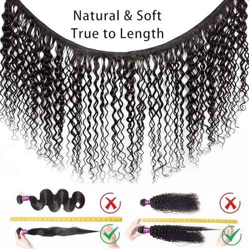 Blonde Highlight Bundles Human Hair 12 14 16 Inch Water Wave Bundles Brazilian Virgin Hair Weave 3Bundles Hair Deal£¨Brown and Blonde #P4/27£©