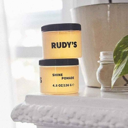 RUDY's Shine Pomade - Frizz Control with Medium Hold, Non-Greasy - Paraben Free - for Curly or Textured Hair (4.8 oz)